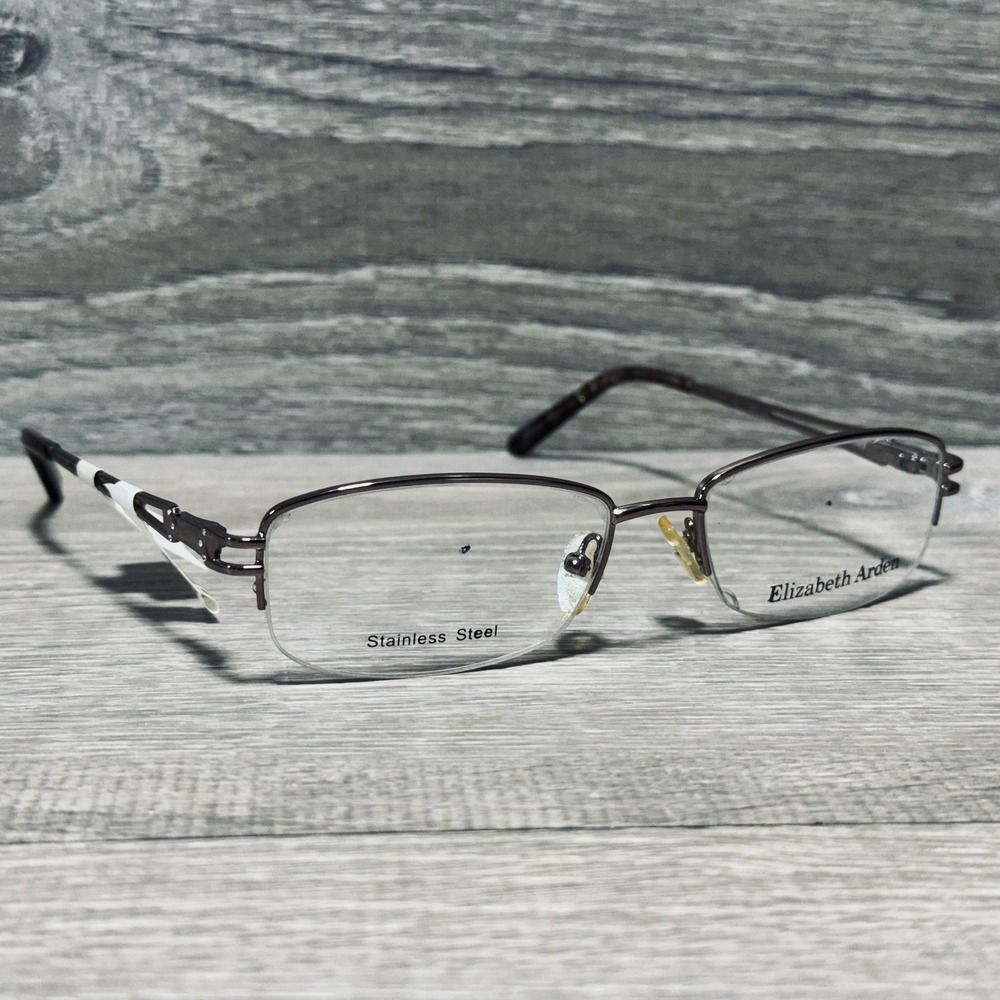 Elizabeth Arden EA 6015A-1 Eyeglass Frames 53-17-135 Brown Half Rim Tortoise